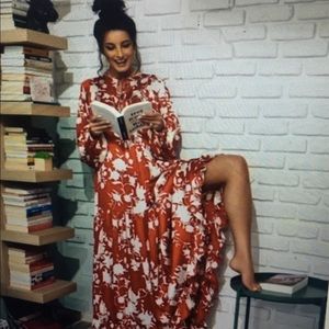 Johanna Ortiz X H&M Voluminous Satin Dress Large